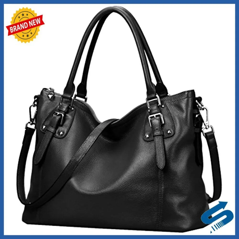 Genuine Leather Tote Shoulder Bag Crossbody Purse Top Handle Satchel